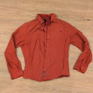 REI Button Up Hiking Shirt- Coral/Pink- XS
